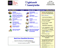 Tablet Screenshot of highlandclassifieds.com